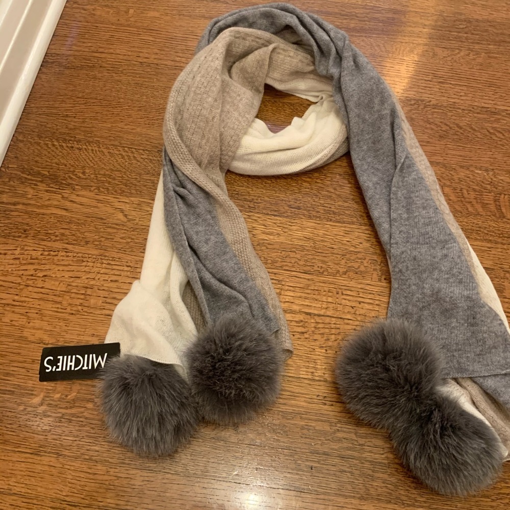 3 toned cashmere scarf- never been worn